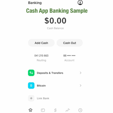 Cash App Routing Number and Direct Deposit Account